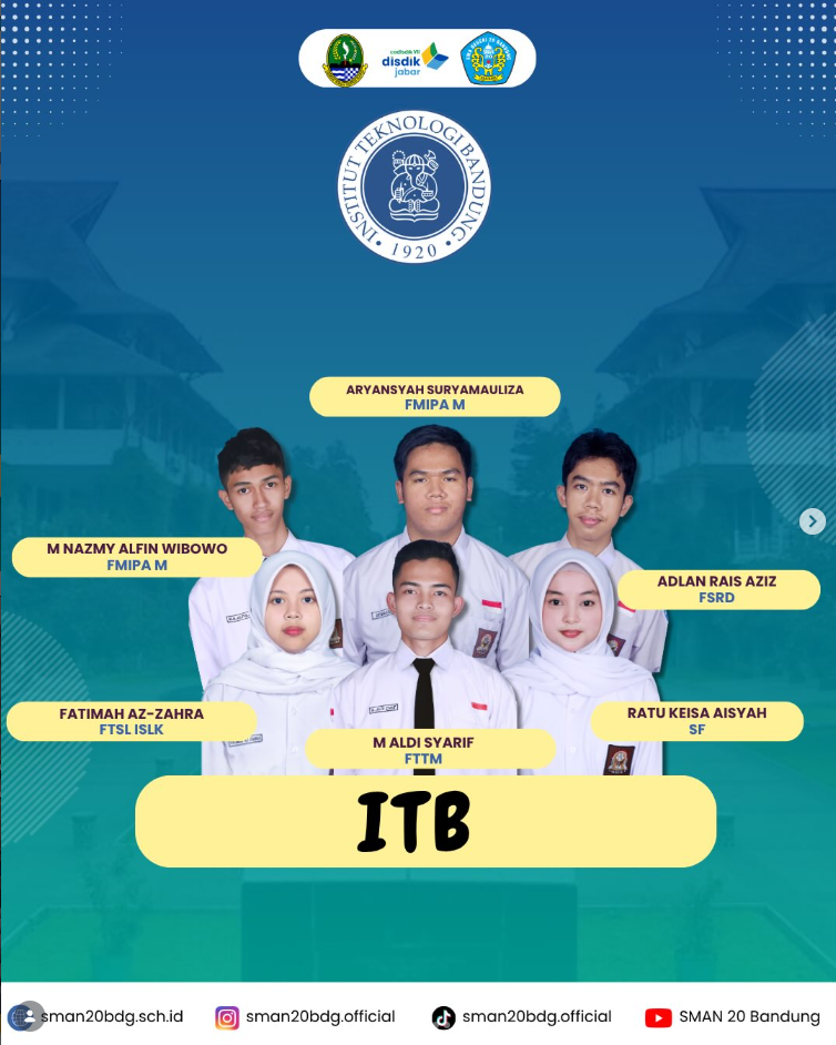 Selamat kepada murid kelas XII SMAN 20 Bandung